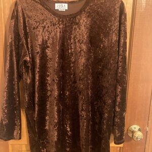 Women's Brown Velvet Top